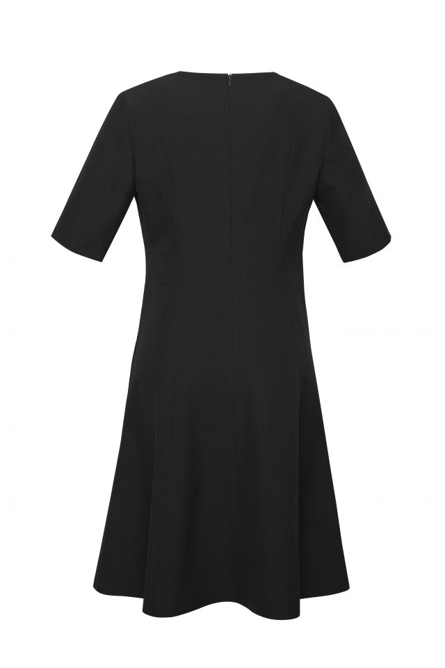 Siena Extended Midi Dress - Slate Short Sleeve - Uniform Edit