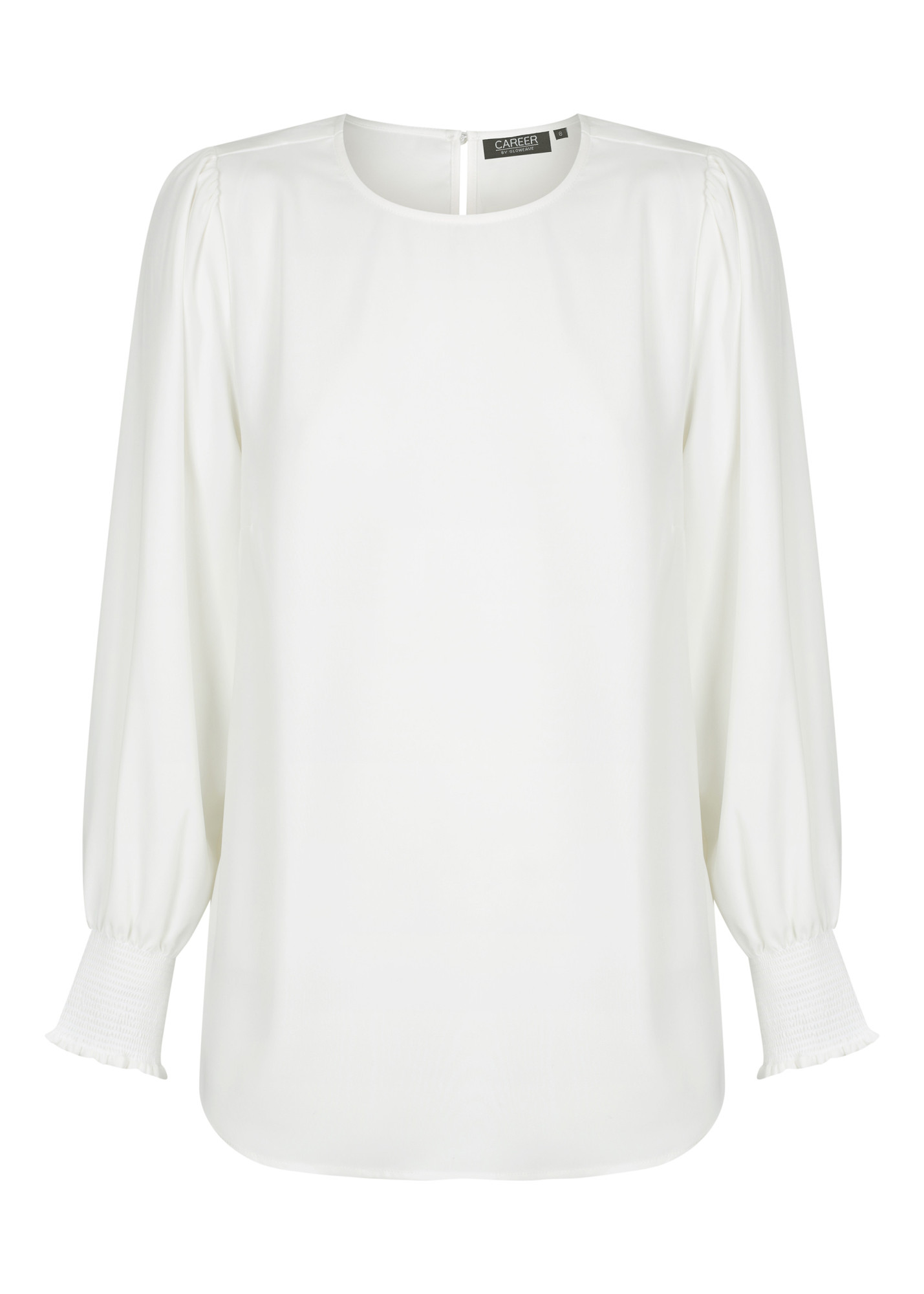 Freya Blouse - Shirred Cuff Soft Top Ivory - Uniform Edit