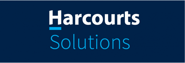 Harcourts Solutions Stand Out from the Real Estate Crowd in their Own Unique Corporate Dress Style Logo