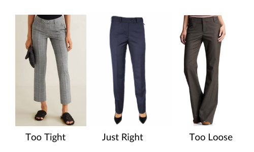Premium Photo | Lady's pants of different color. casual trousers with  stylish print. quality stretch pants on sale. clothes that fits young ladies .