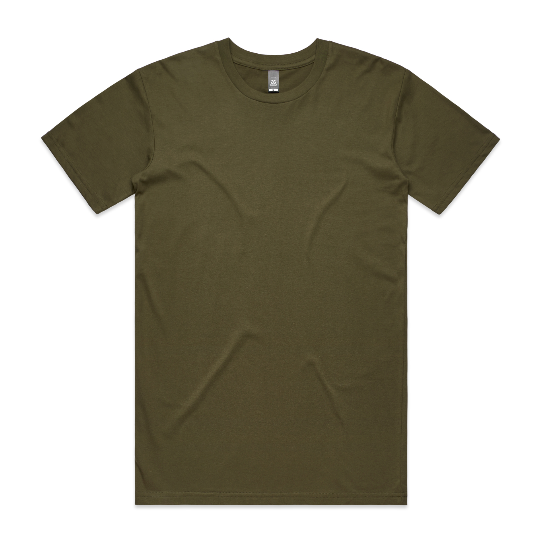 Men's AS Colour Staple Crew Neck Tee - Army - Uniform Edit