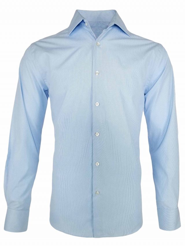 Frankie Shirt - Light Blue Fine Stripe 
