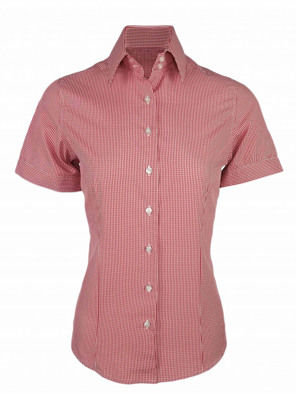 Red Mini Gingham Check Shirt Short 