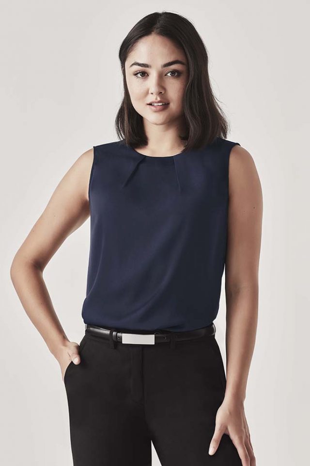 Estelle Blouse - Silver Sleeveless - Image 2