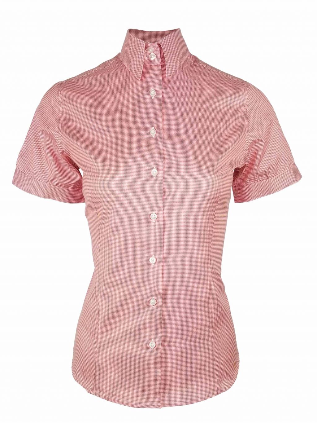 Women's Wilson Shirt Red Houndstooth Short Sleeve Uniform Edit