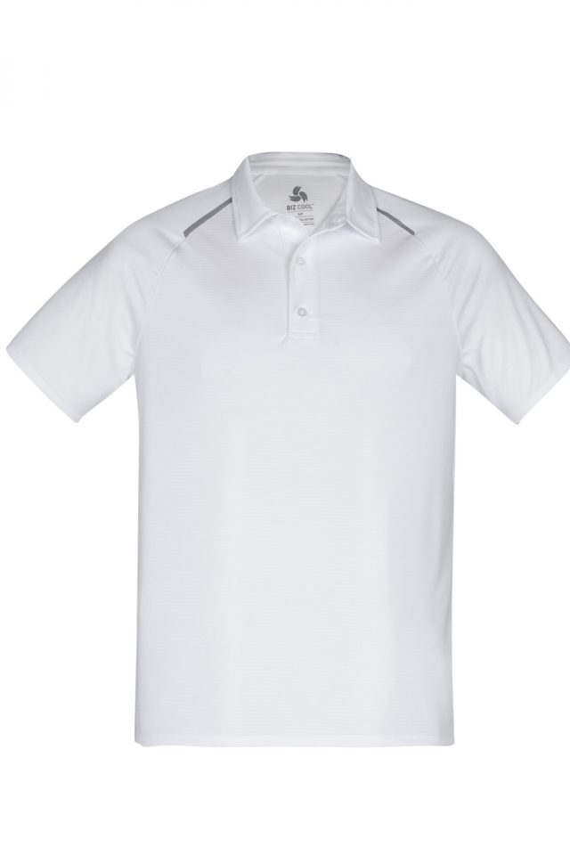 Men's Academy Polo - White/Silver