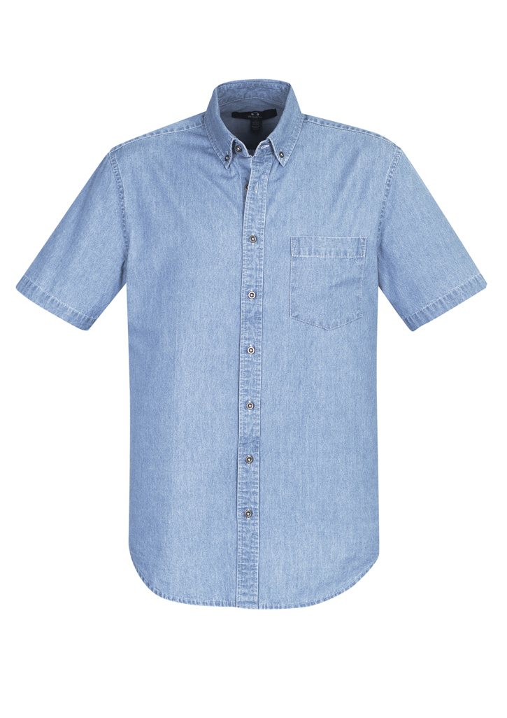 Mens Indie Short Sleeve Shirt - Blue | The Uniform Edit