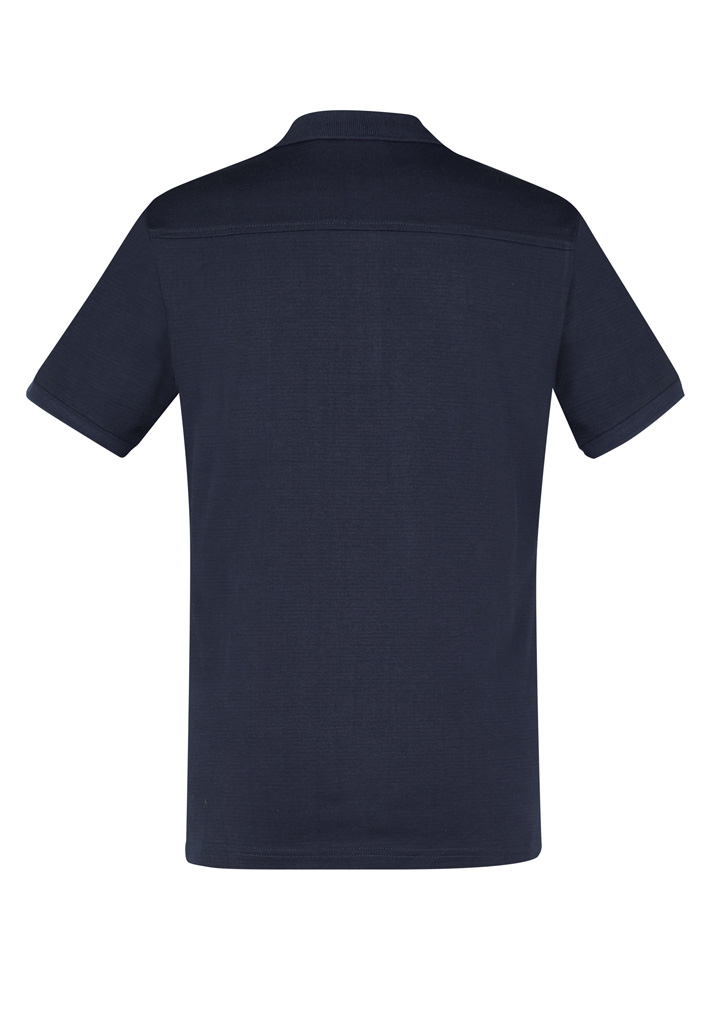 Men's Aston Polo T-Shirts - Navy and Silver | The Uniform Edit