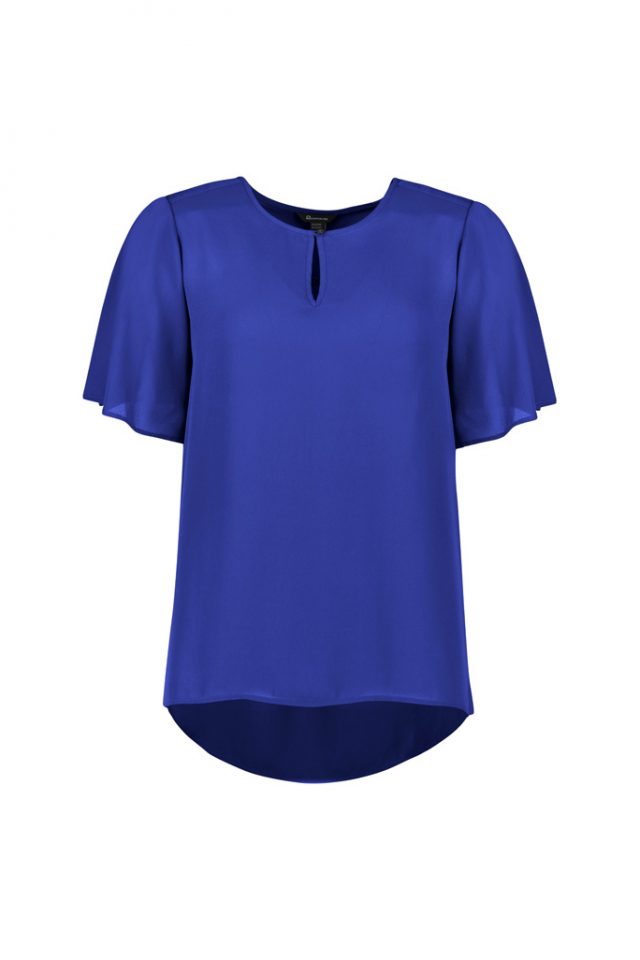 Vienna Short Sleeve Blouse - Cobalt Blue
