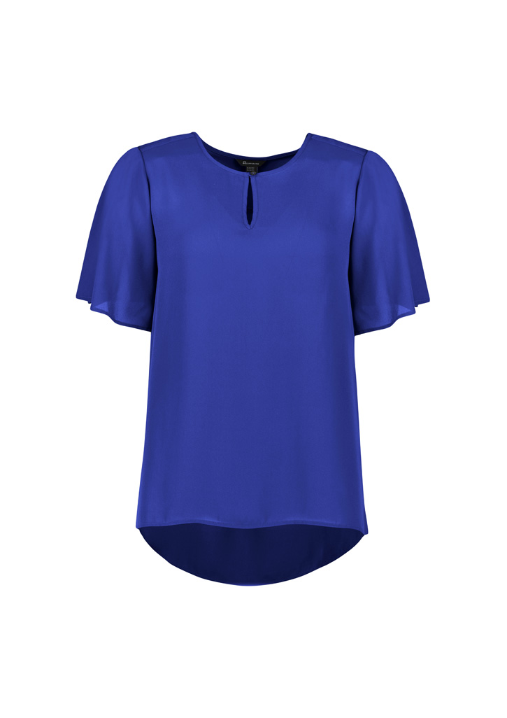 Vienna Short Sleeve Blouse - Cobalt Blue - Uniform Edit