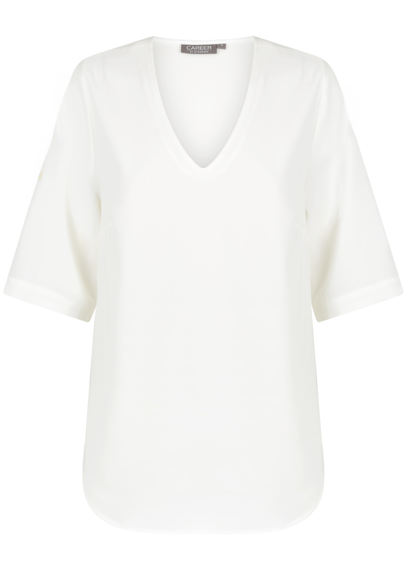 Reece Half Sleeve V-Neck Top - Ivory - Uniform Edit