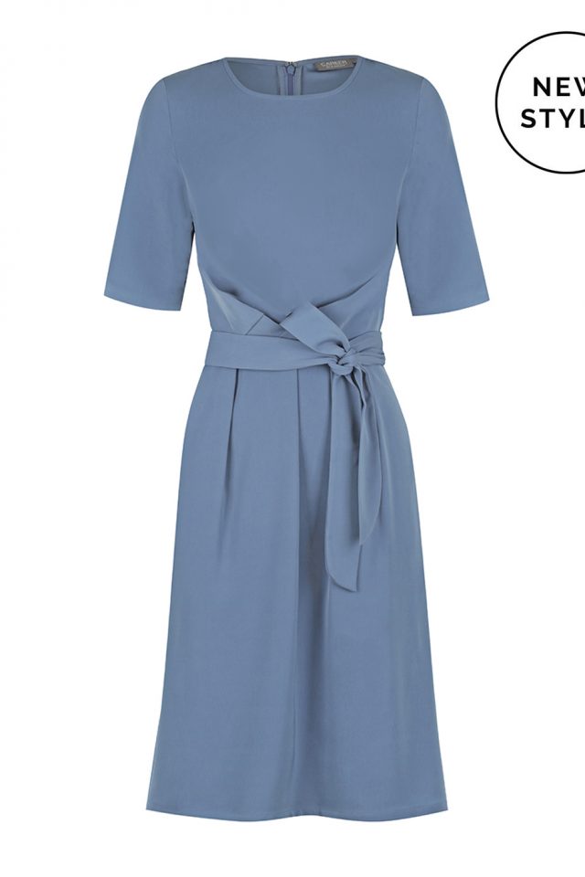 The Mason Short Sleeve Dress - Denim Blue - Image 3
