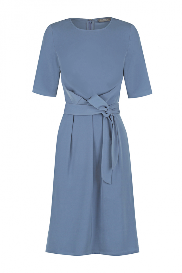 The Mason Short Sleeve Dress - Denim Blue