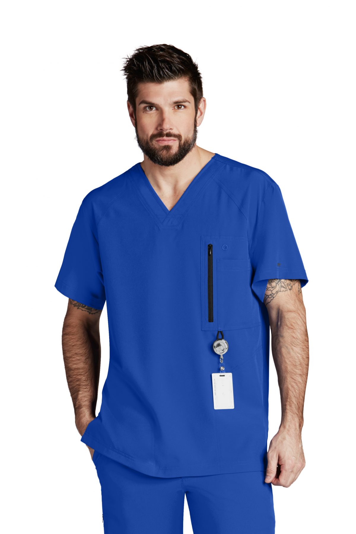 Mens Barco One Amplify Scrub Top Cobalt The Uniform Edit