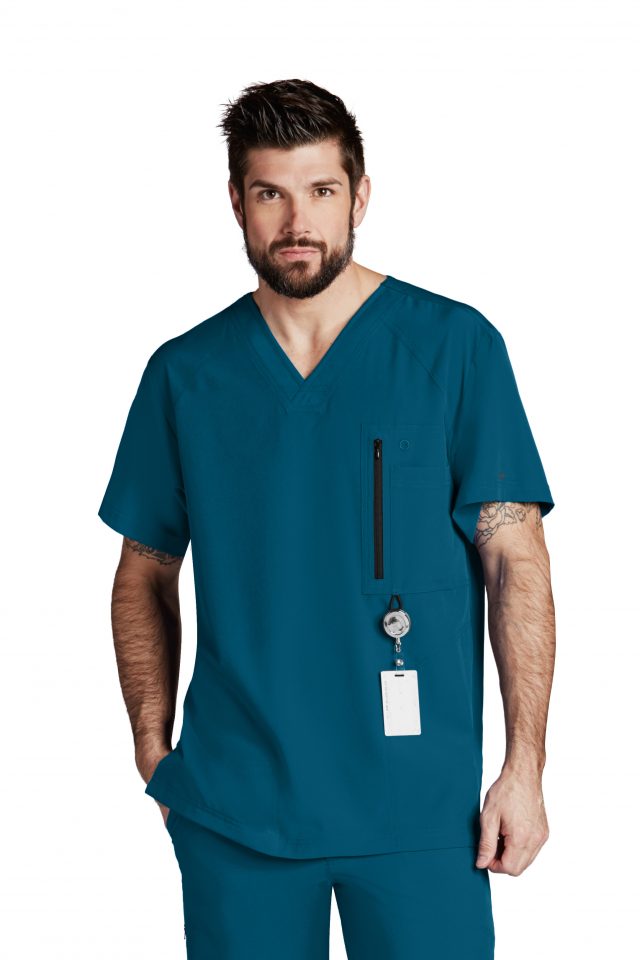 Mens Barco One Amplify Scrub Top - Bahama