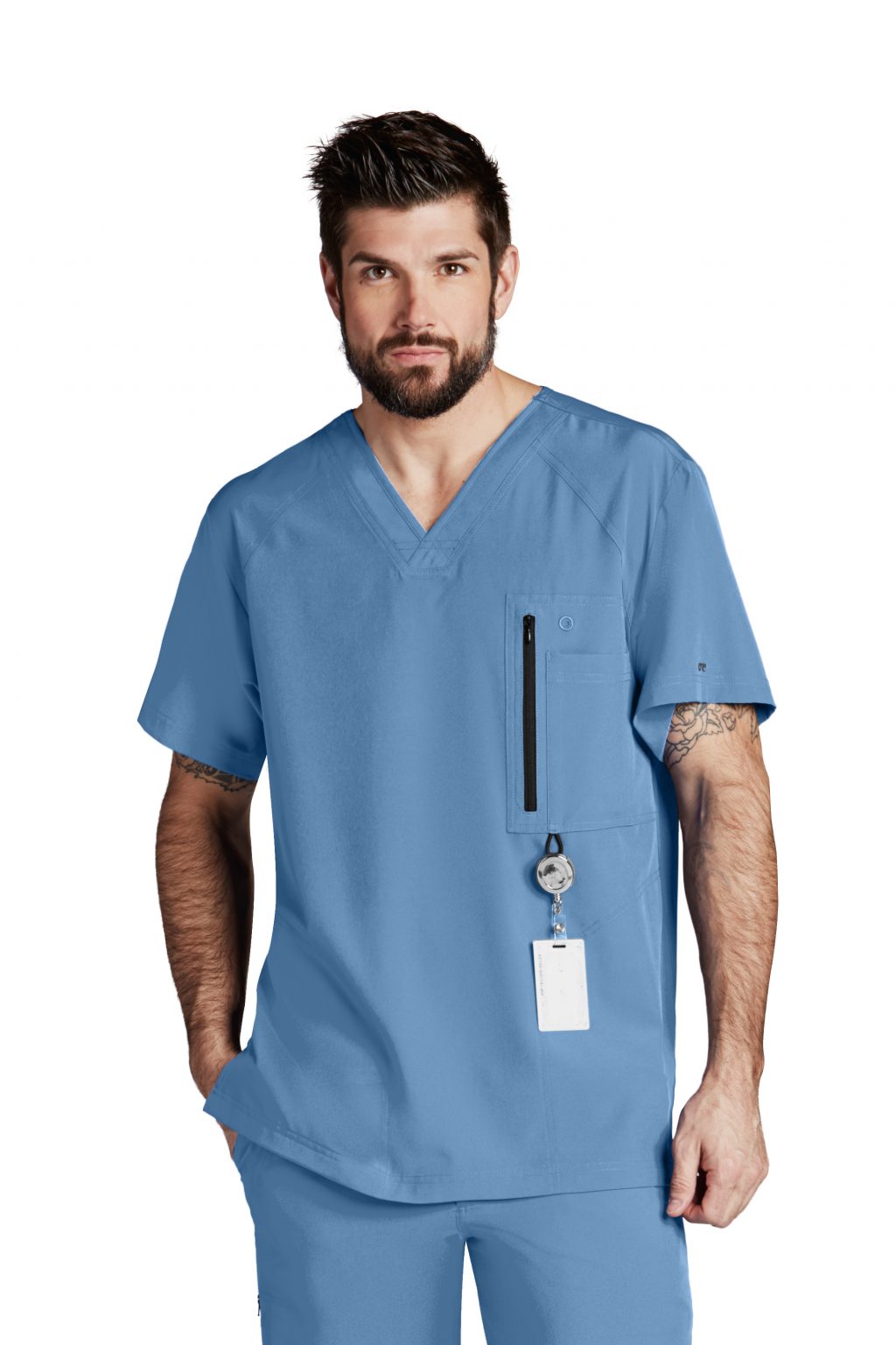 Mens Barco One Amplify Scrub Top Ciel The Uniform Edit
