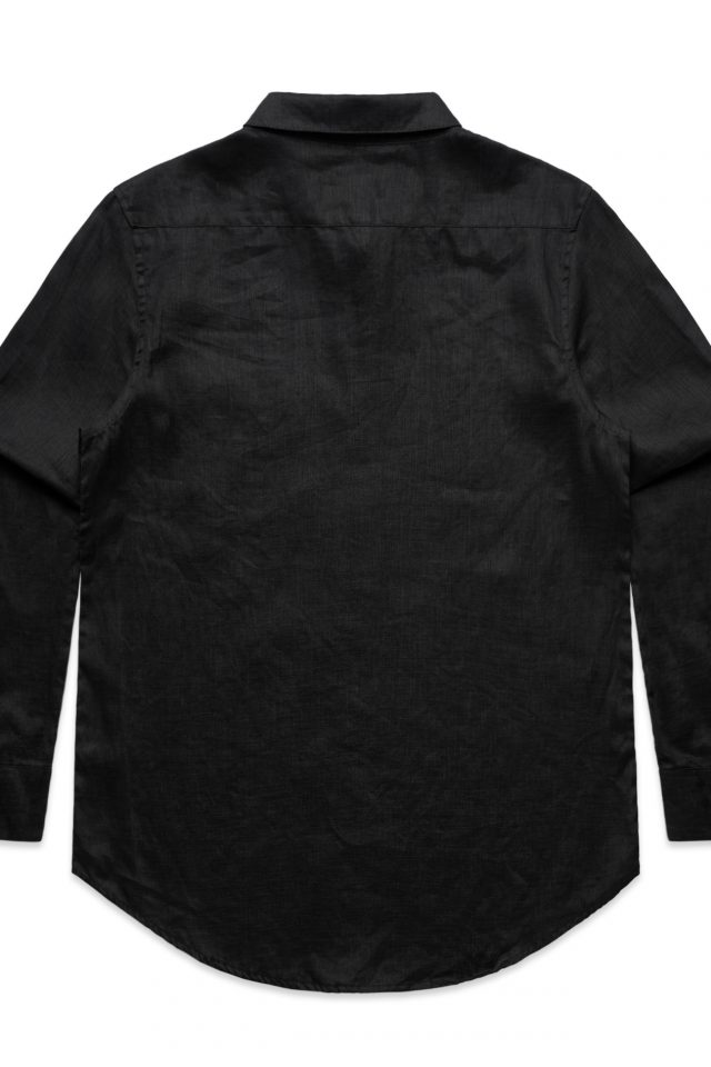 Women's AS Colour Linen Long Sleeve Shirt - Black - Image 2