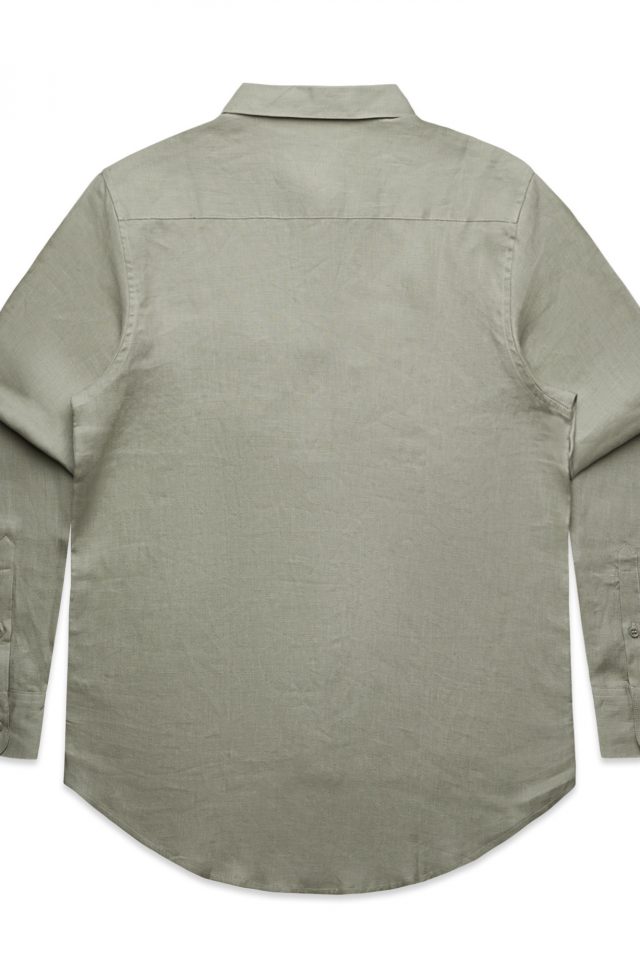 Women's AS Colour Linen Long Sleeve Shirt - Eucalyptus - Image 2