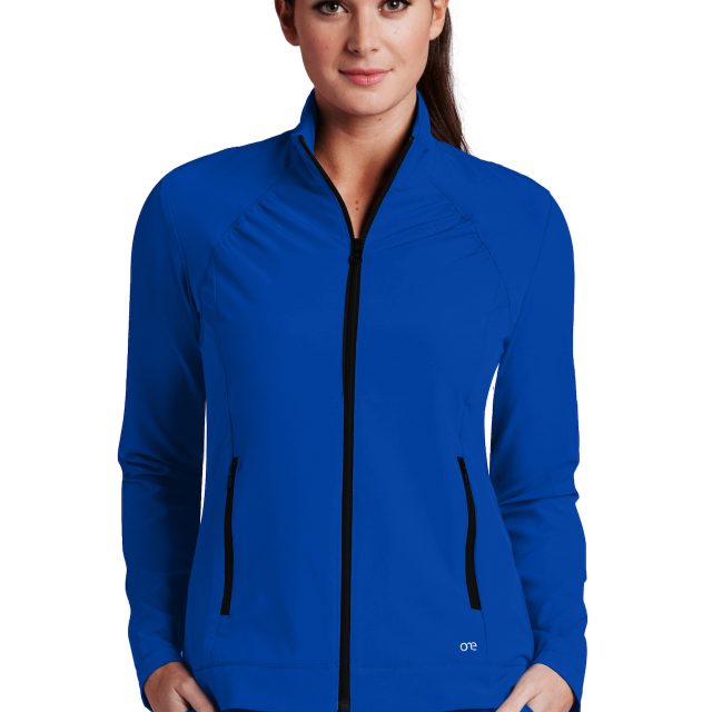 Ladies Barco One Endure Scrub Jacket Cobalt Uniform Edit