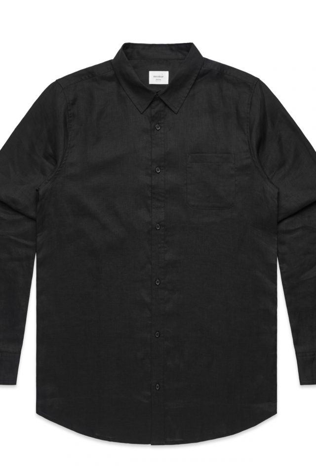 Mens Linen Shirt | Business Work Shirts | Mens AS Colour Shirt Black ...