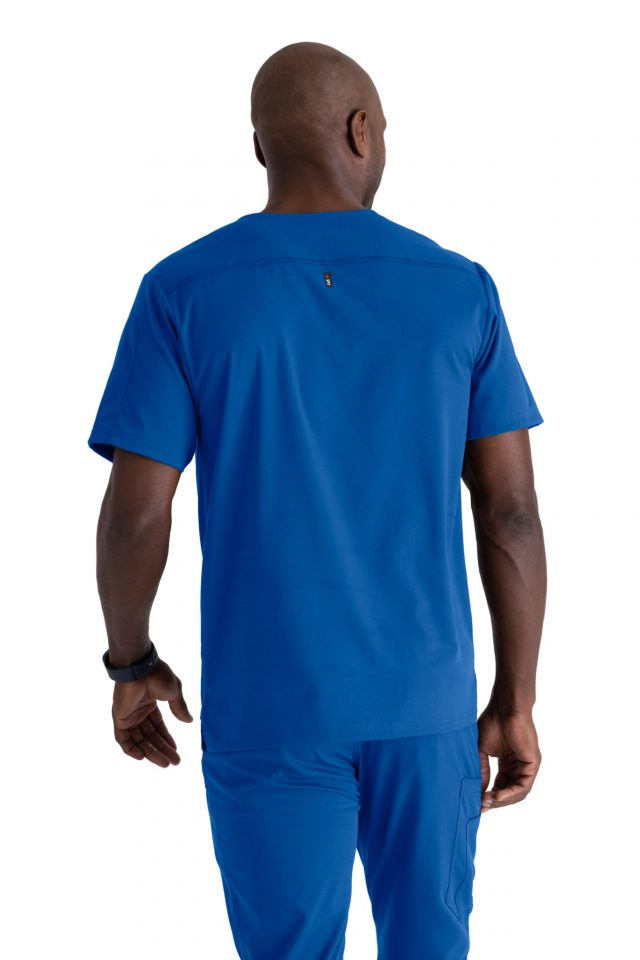 Mens Grey’s Anatomy Stretch Murphy Scrub Top – New Royal - The Uniform Edit