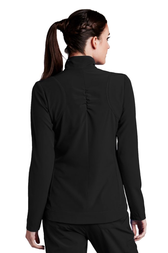 Ladies Barco One Endure Scrub Jacket Black Uniform Edit