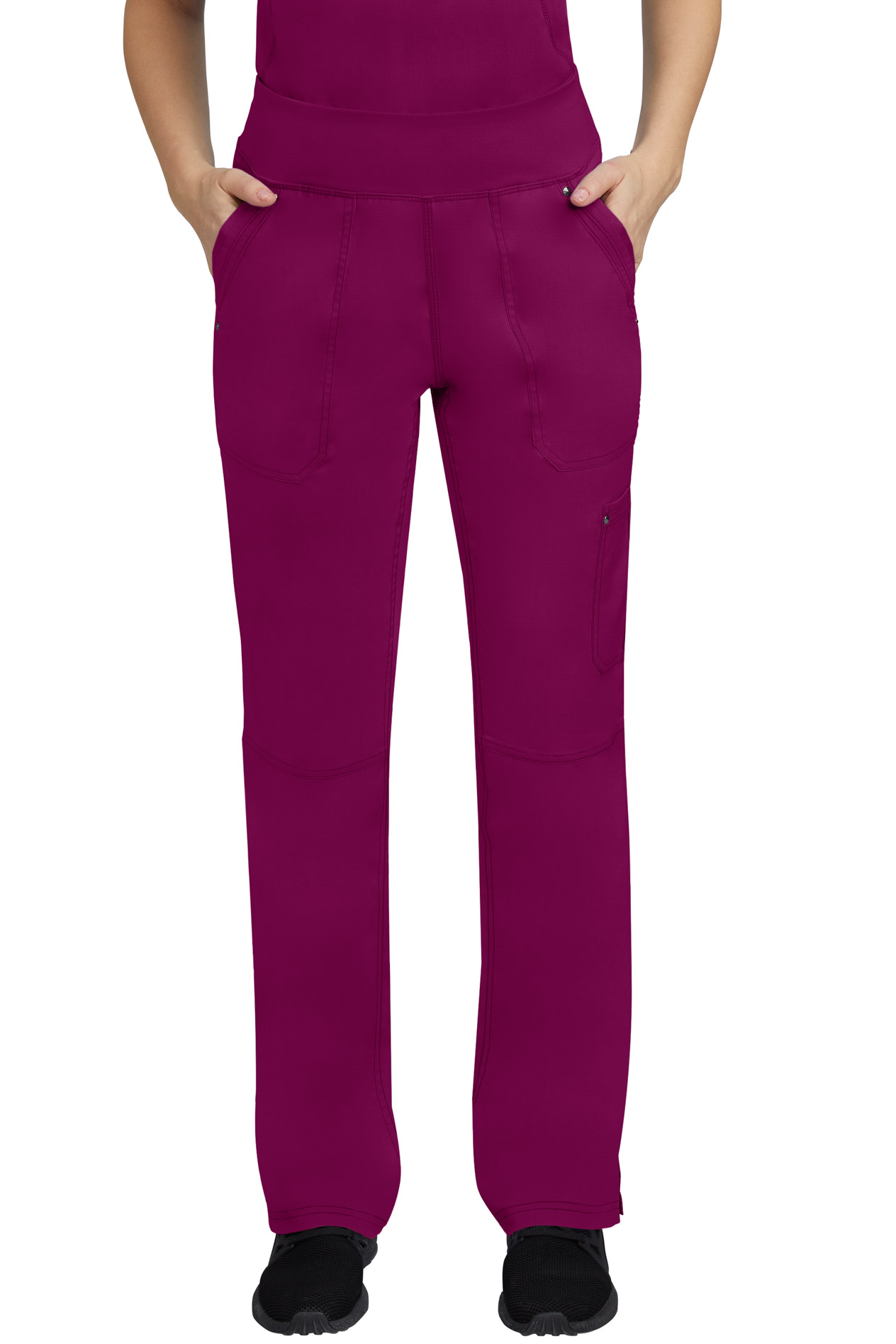 Ladies Tori Scrub Pants by Purple Label - Wine - Uniform Edit