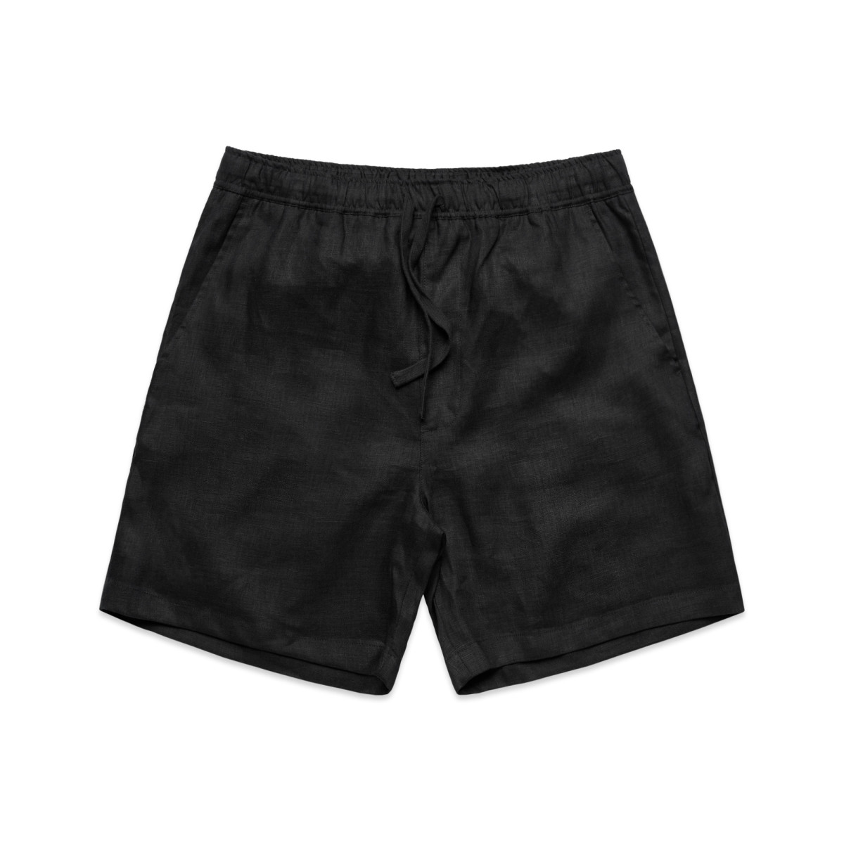Mens AS Colour Linen Shorts - Black | The Uniform Edit
