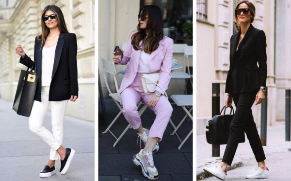 How to Wear Sneakers to Work | Sneakers to work, Dress and sneakers outfit,  Sneakers outfit work