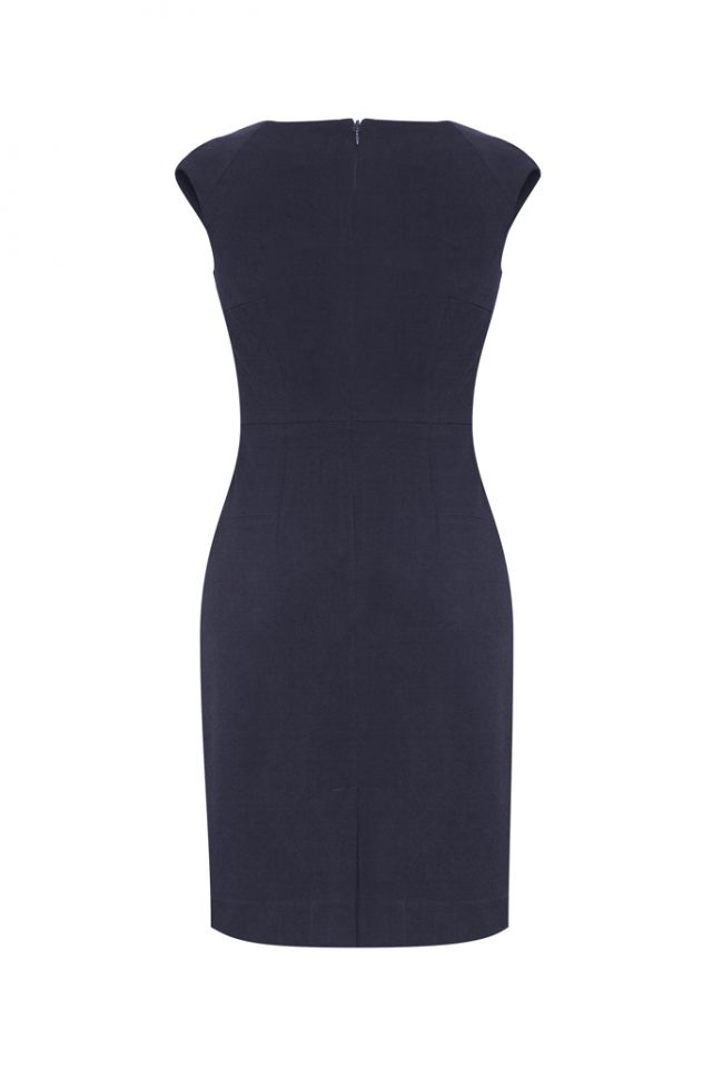 Audrey Boatneck Dress - Navy - Image 3