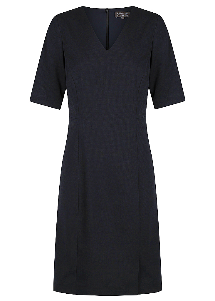 Elliot Short Sleeve Dress - Navy - Uniform Edit