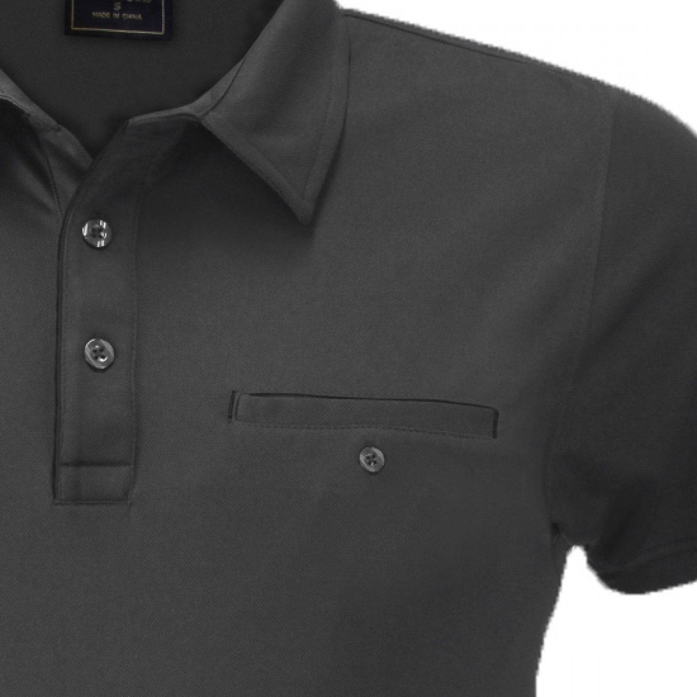 Men's Boston Polo - Charcoal Black | The Uniform Edit