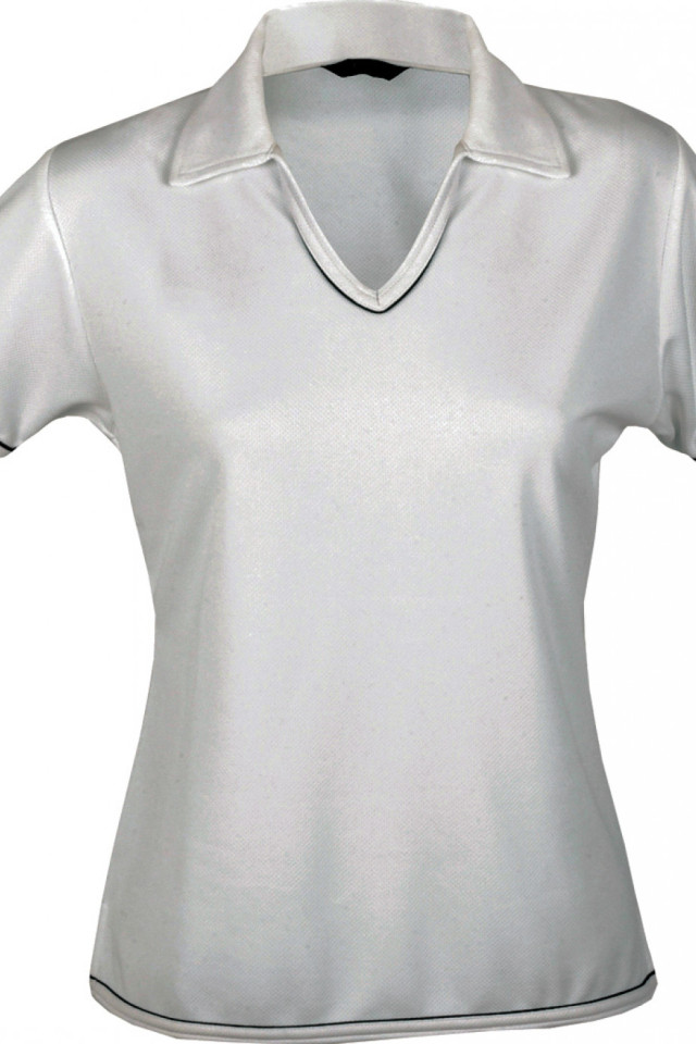 Women's Cool Dry Polo - Silver and Navy