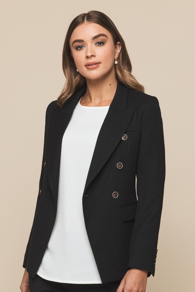 Women's Bronte Double Breasted Blazer Navy - Image 2