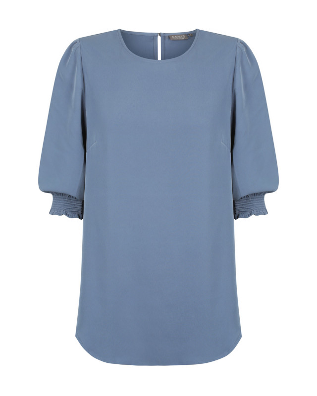 Women's Lola 3/4 Sleeve Shirred Cuff Top Denim