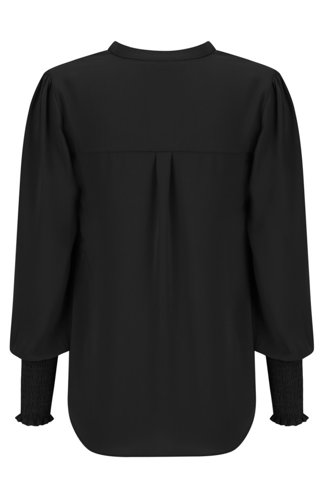 Women's Marni 1/2 Placket Top Black - Image 2