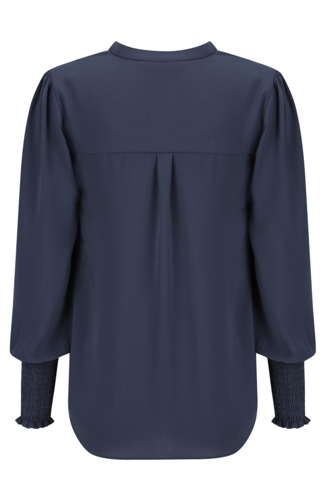 Women's Marni 1/2 Placket Top Navy - Image 2