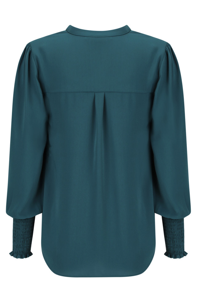 Women's Marni 1/2 Placket Top Peacock - Image 2