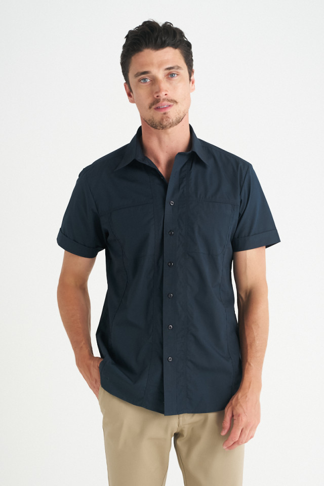 Men’s Aston Short Sleeve Shirt Mocha - Image 2