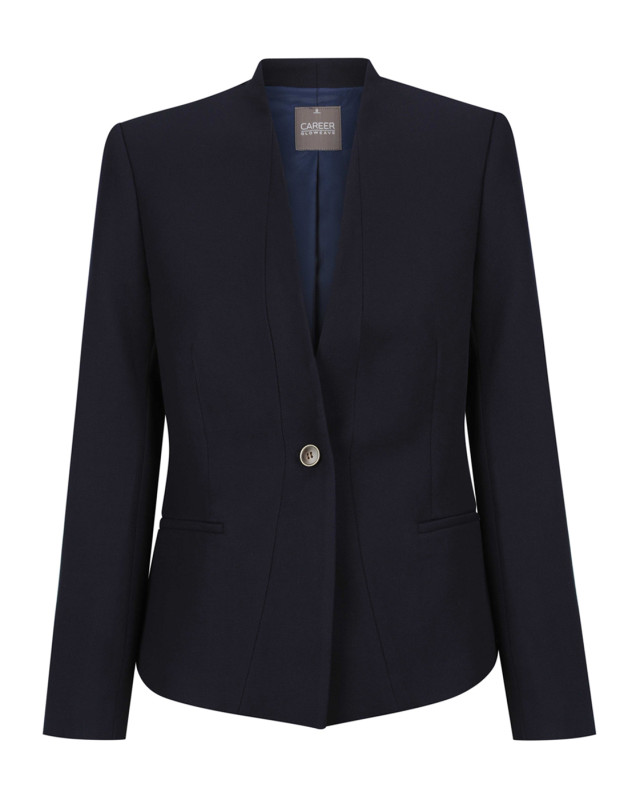 Women's Bronte Textured Crop Jacket Navy