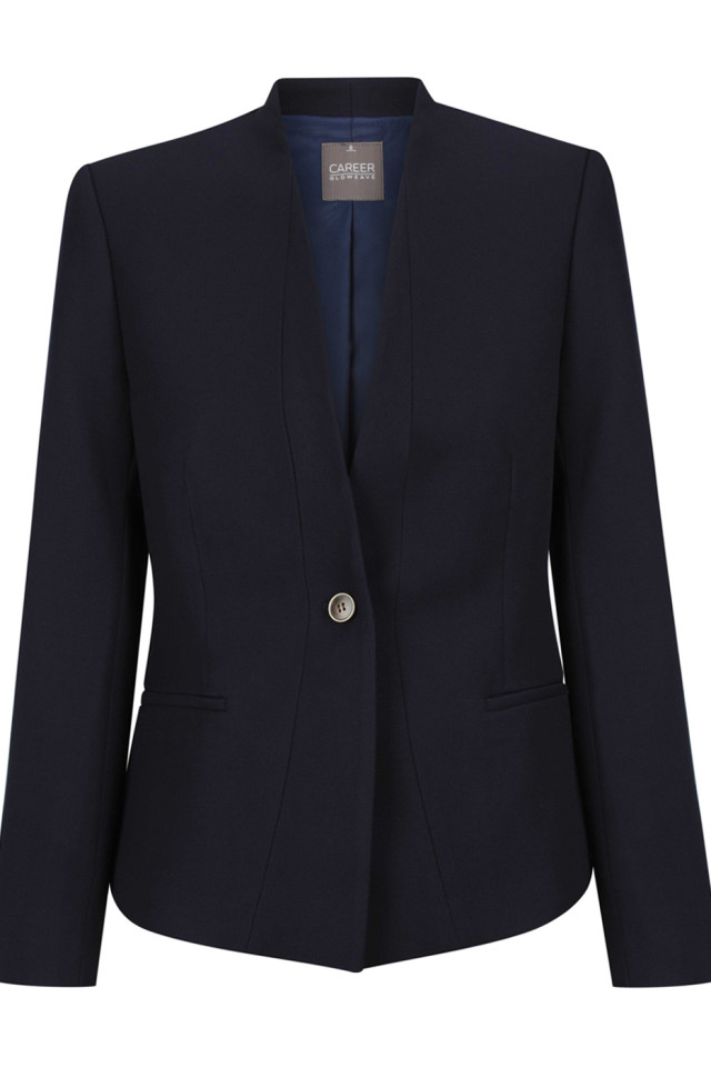 Women's Bronte Textured Crop Jacket Navy