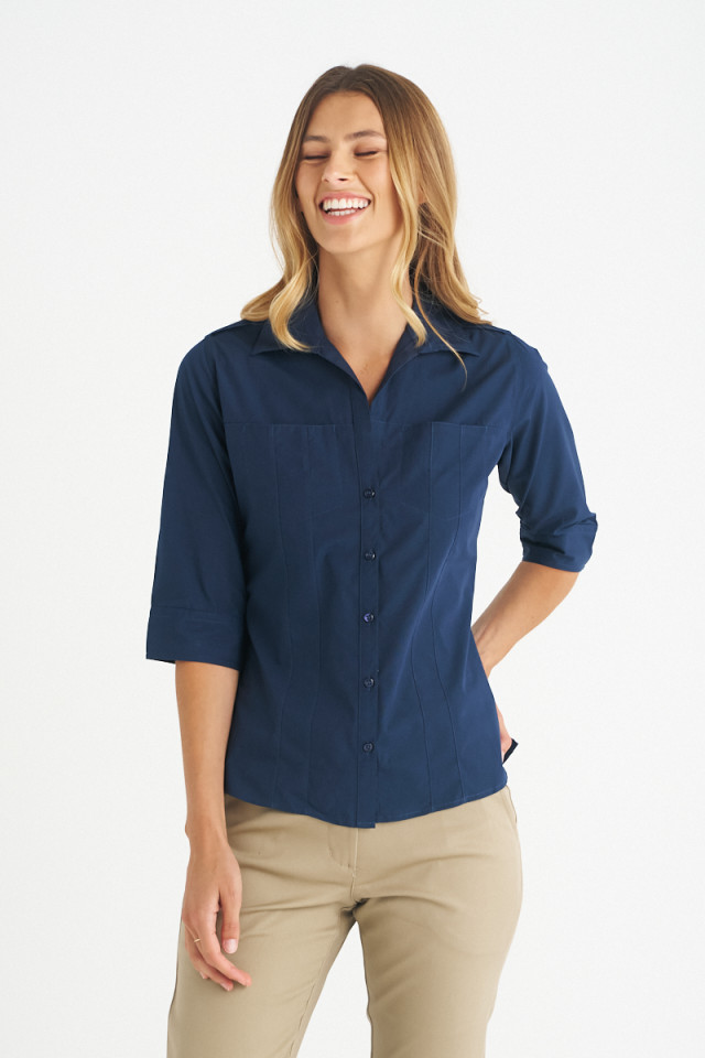 Women's Murray 3/4 Sleeve Shirt Navy - Image 2