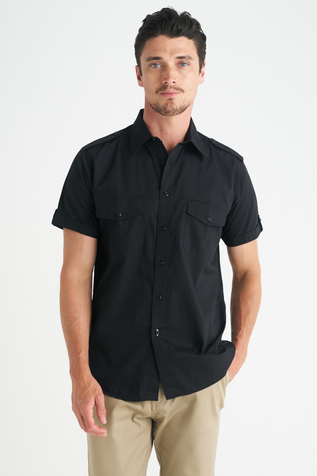 Men’s Chelsea Short Sleeve Shirt Sand - Image 2