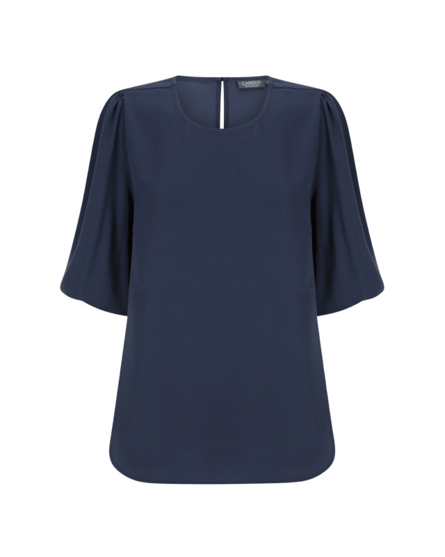 Women's Poppy Puff Sleeve Top Navy
