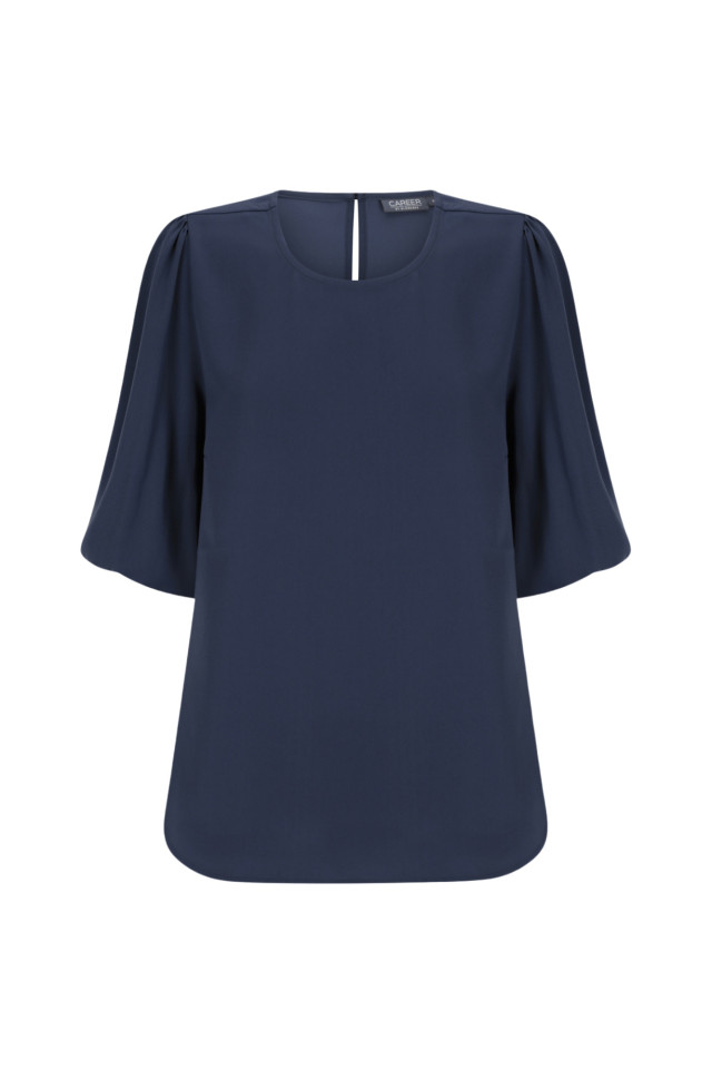 Women's Poppy Puff Sleeve Top Navy