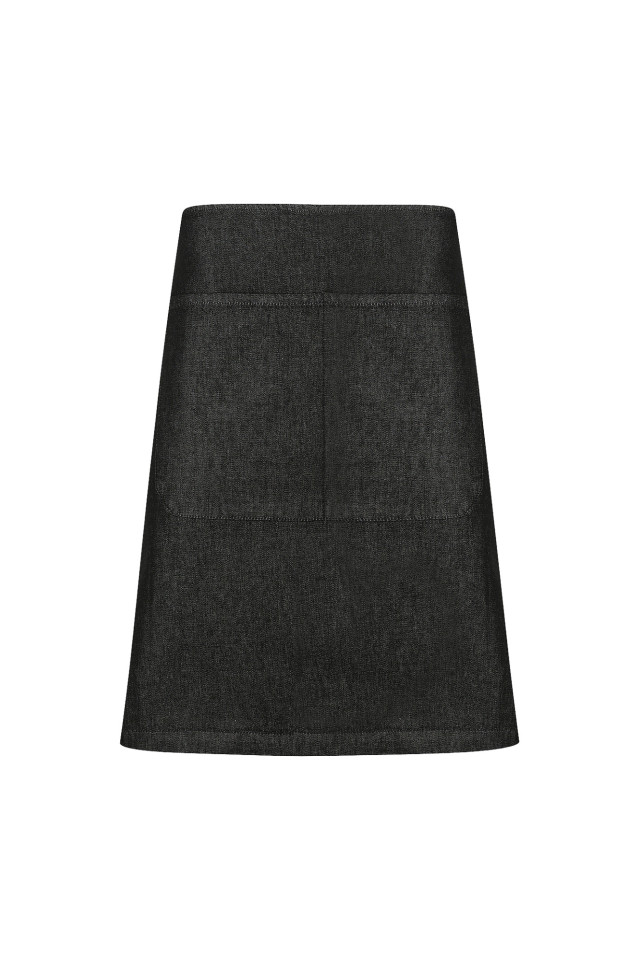 Unisex Charlie Waist Apron Black Denim - Image 2