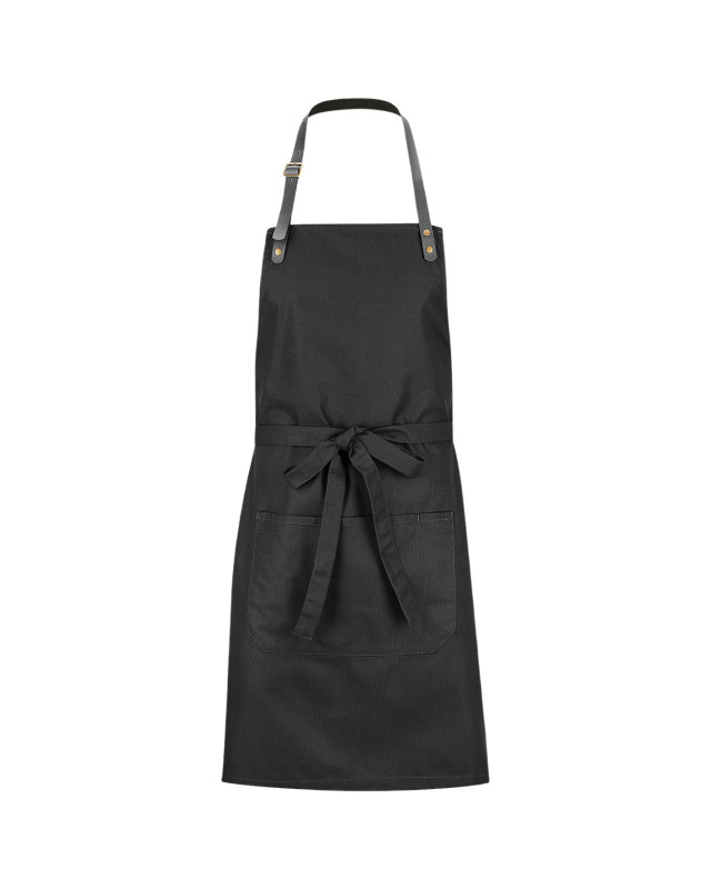 Unisex Manhattan Bib Apron Black