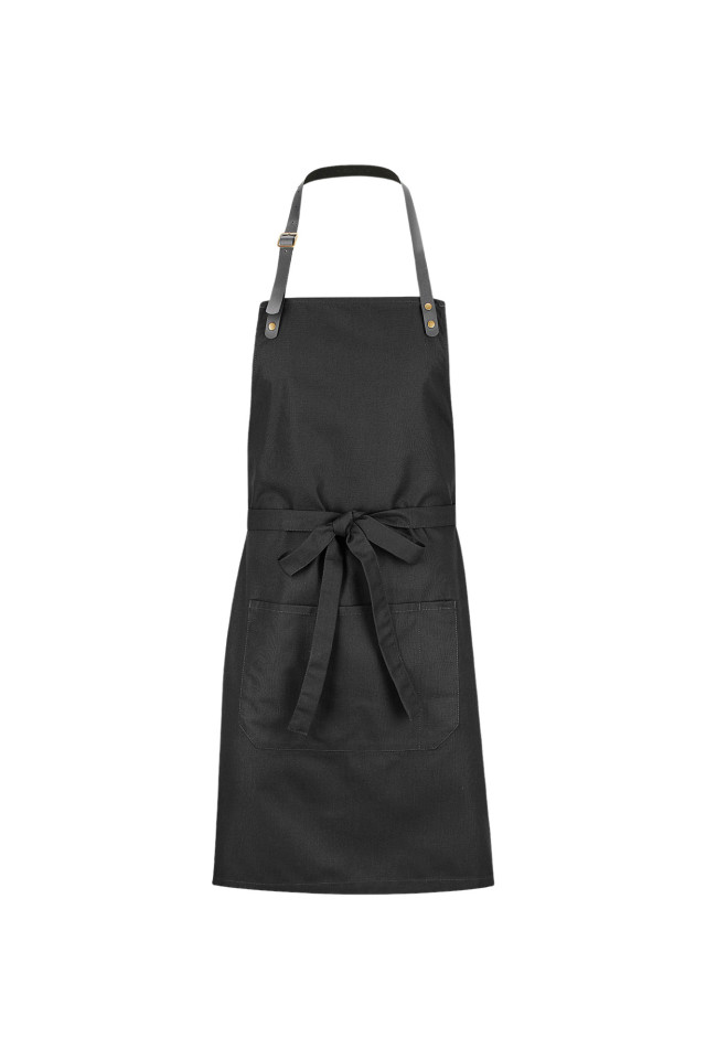 Unisex Manhattan Bib Apron Black