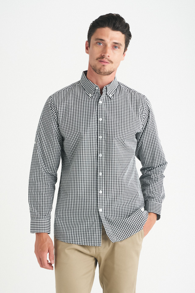 Men’s Miller Long Sleeve Shirt Red/White - Image 2