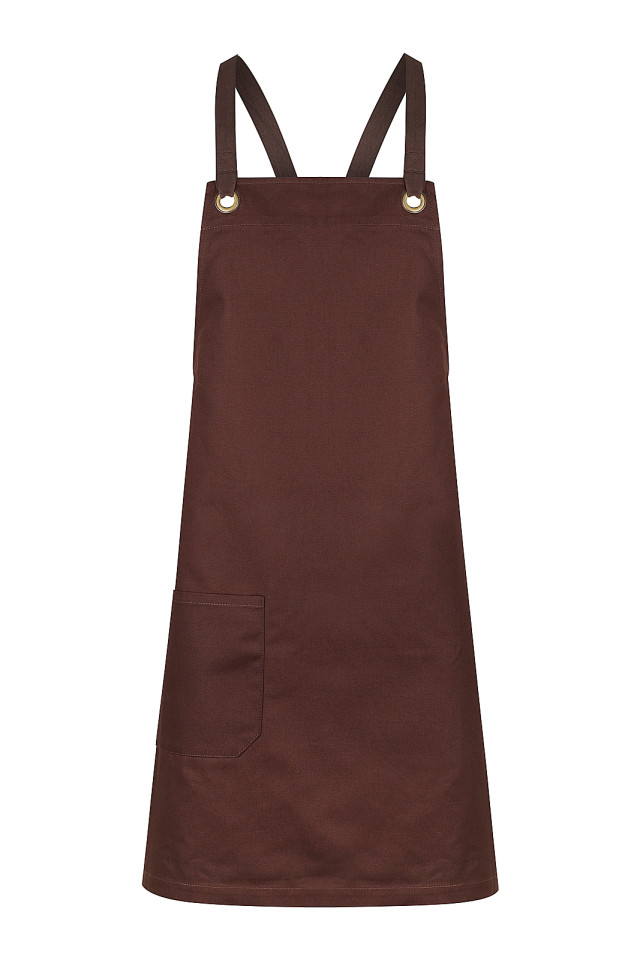 Unisex Brooklyn Bib Apron Chocolate